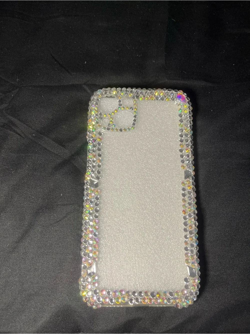 Crystal Rhinestone Clear iPhone 13 Case - Sparkling White